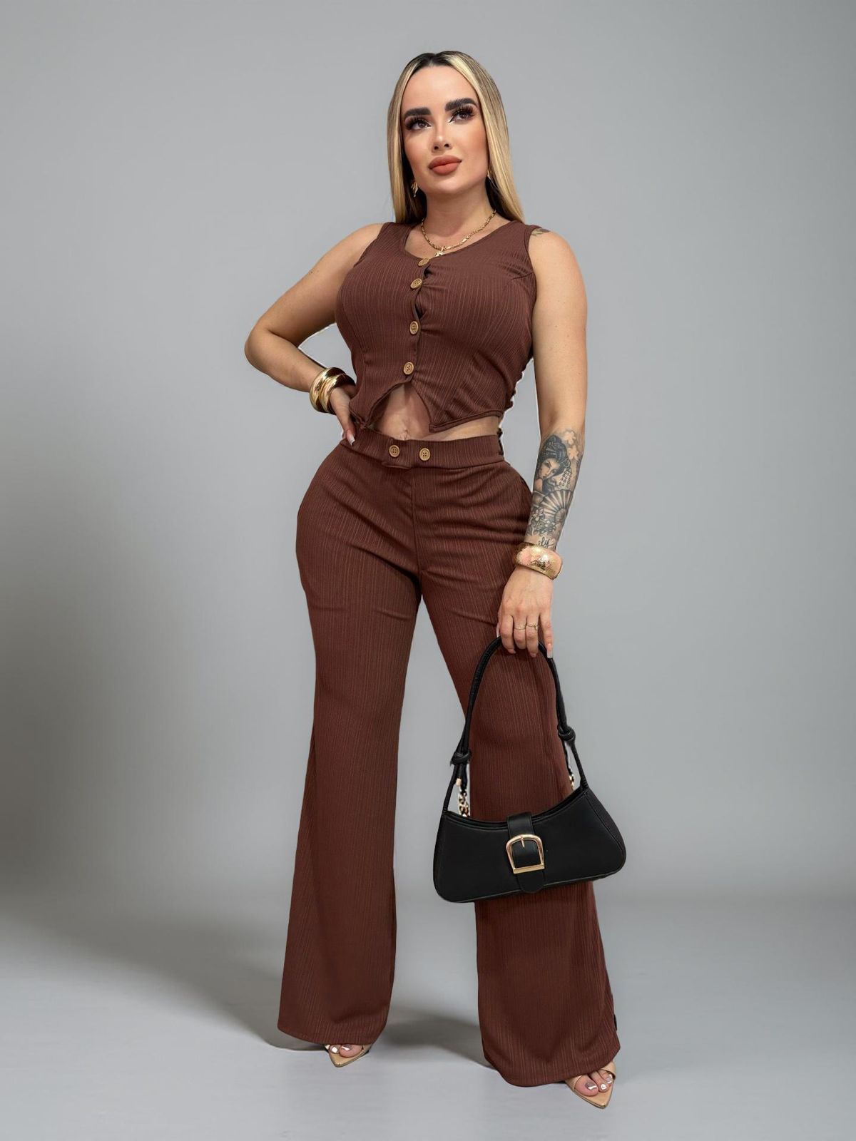 Conjunto Chaleco Botón