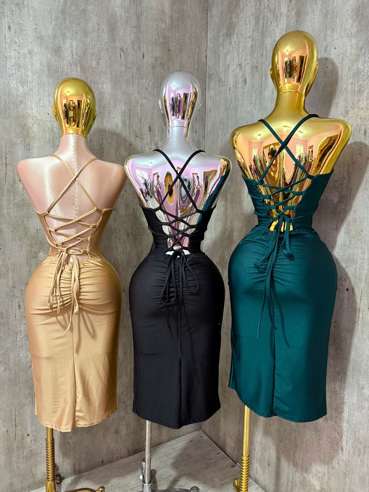 Vestido Satin Amarre