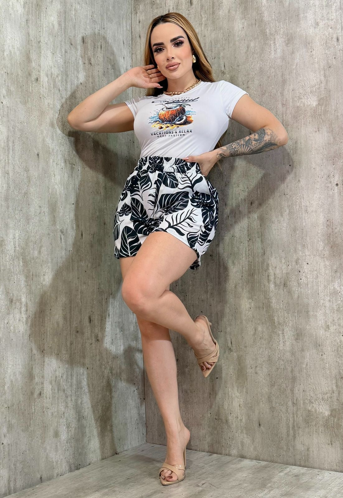 Conjunto Short Palmas