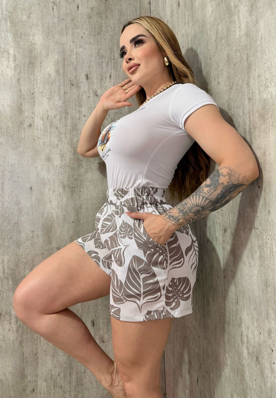 Conjunto Short Palmas