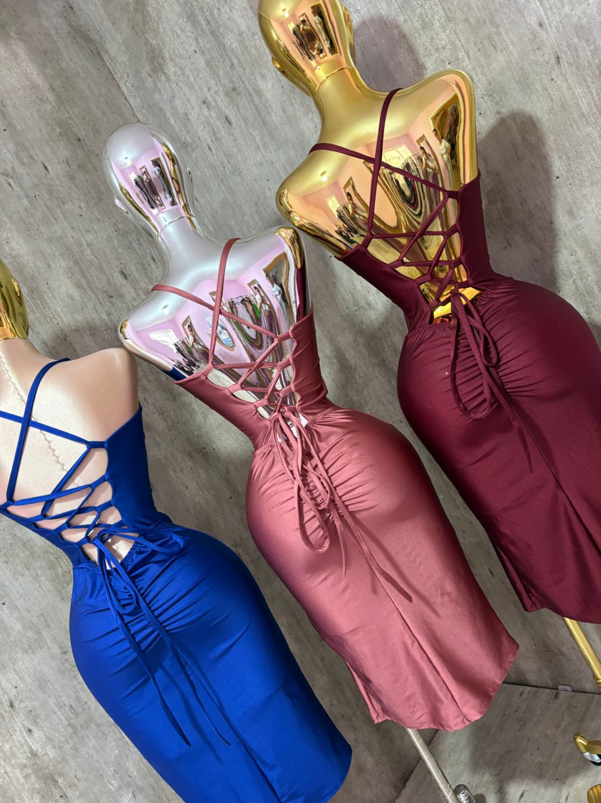 Vestido Satin Amarre