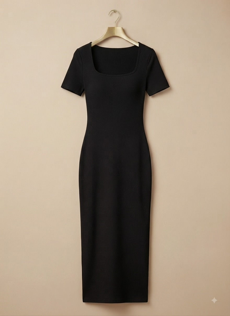 Vestido cuello cuadro en variedad de tonos, mexivestido básico en tendencia
