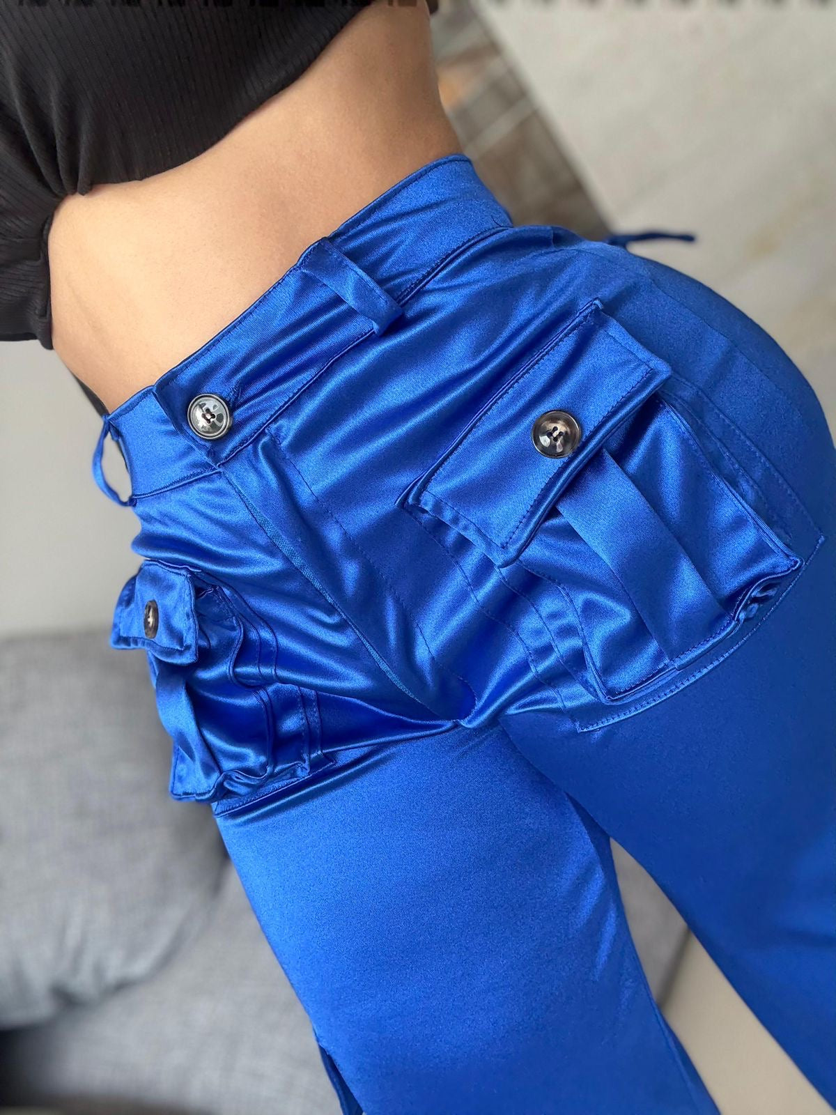 Pantalón Cargo Satin
