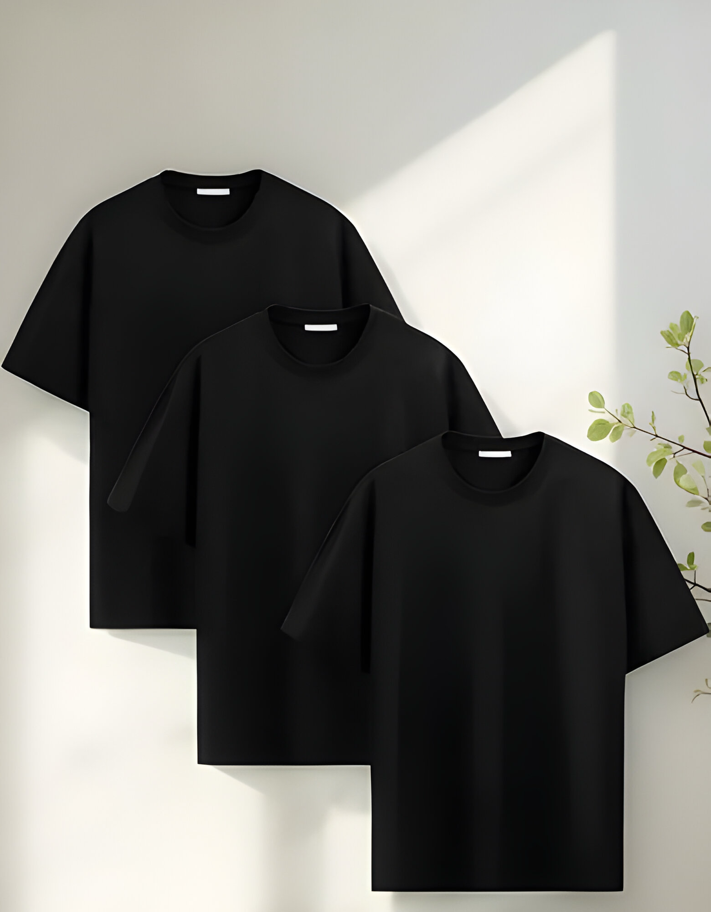 10 playeras oversized negras