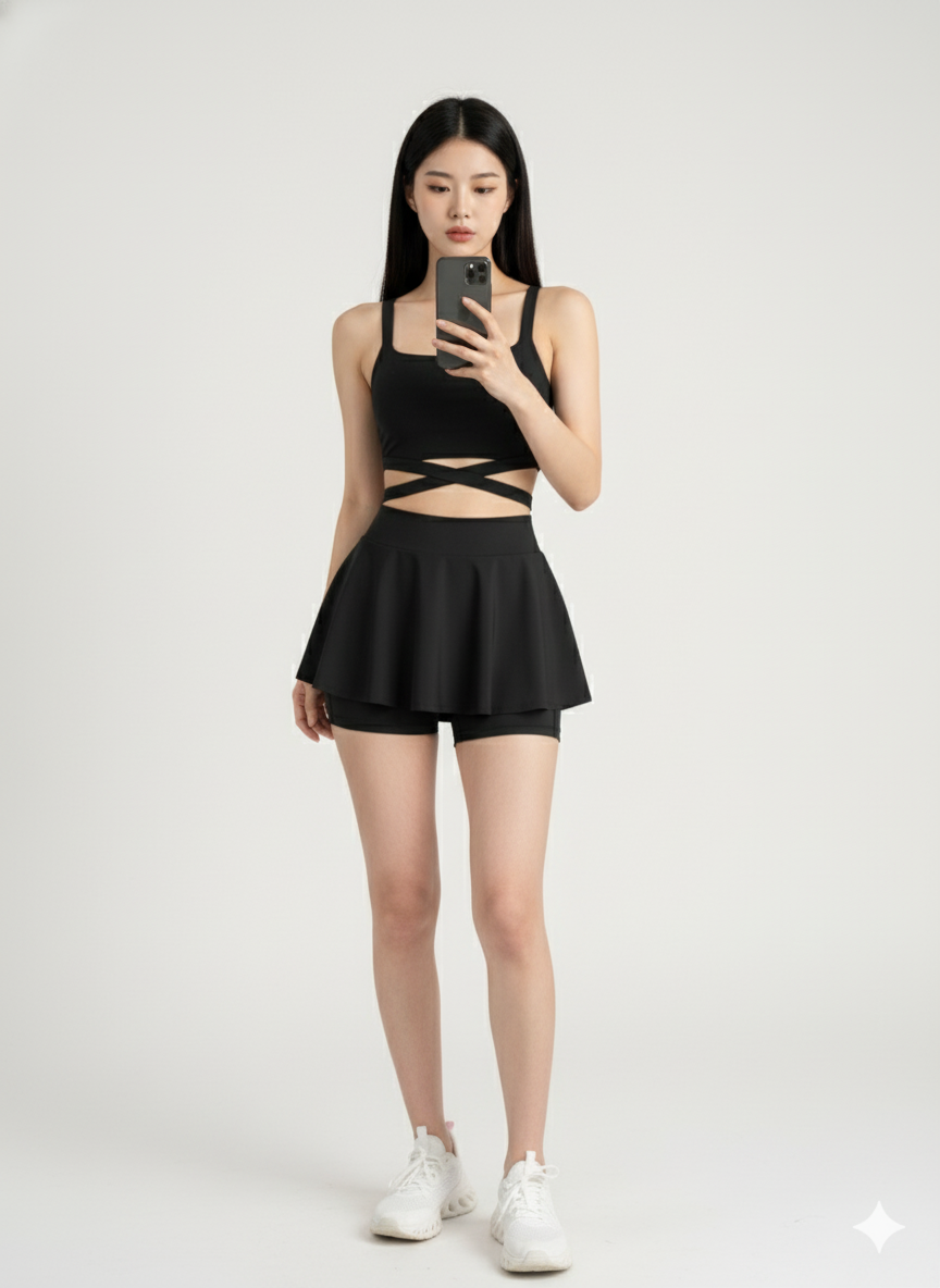 Set deportivo de blusa y falda
