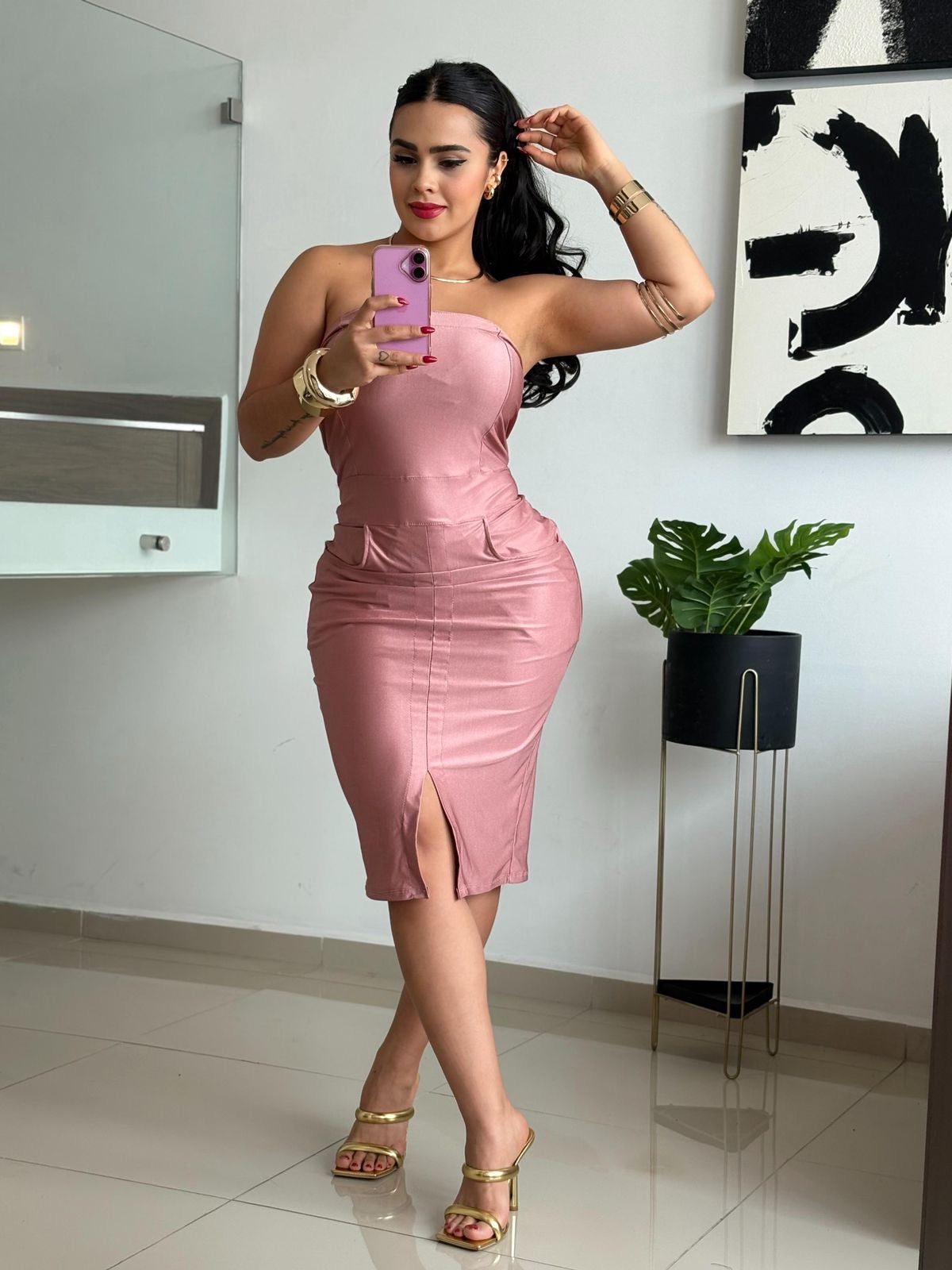 Vestido Straple Cargo