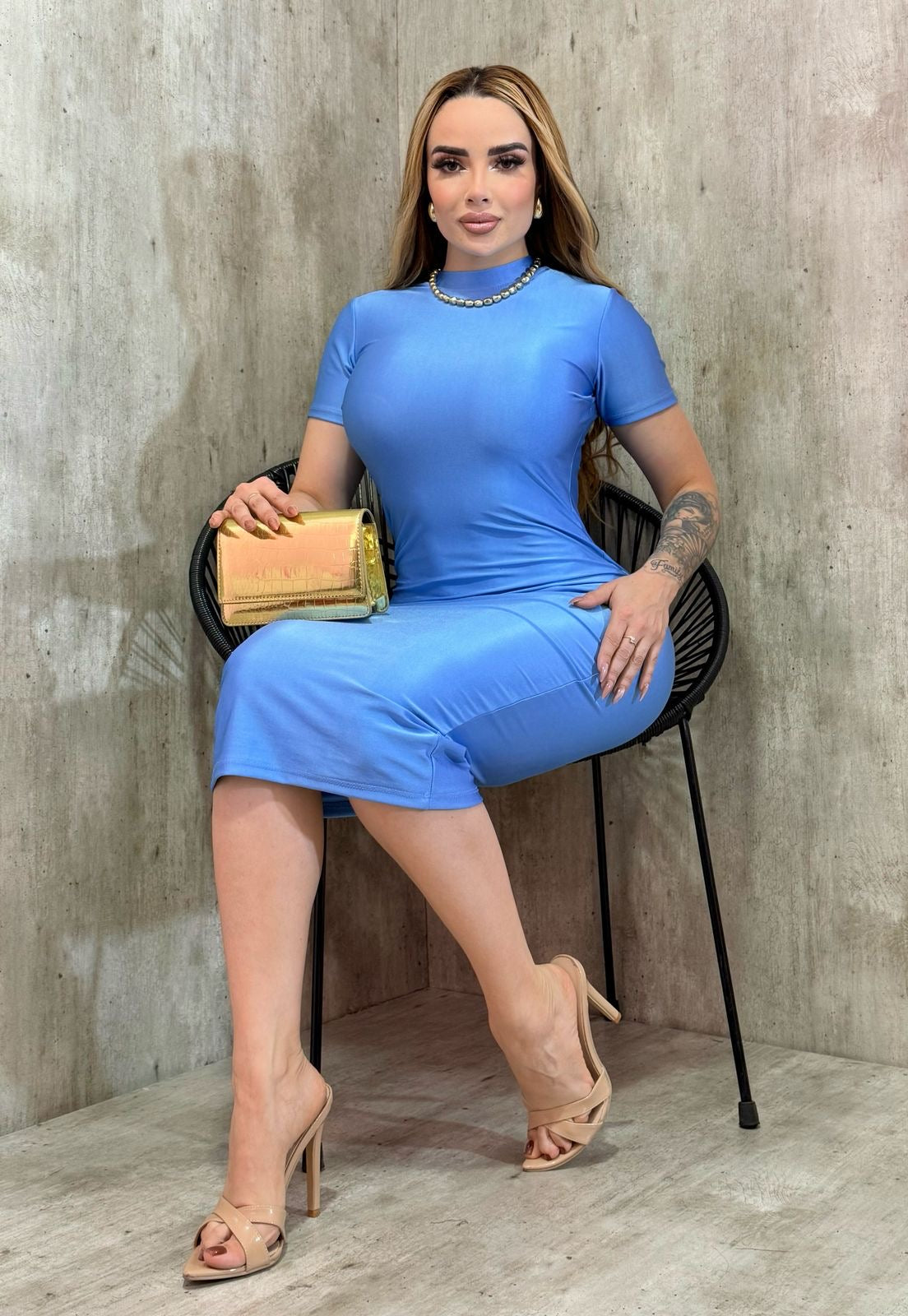 Vestido Tubo M/C Satin