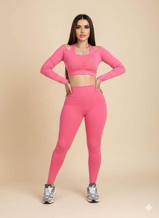 Set importado de blusa con leggins deportivos