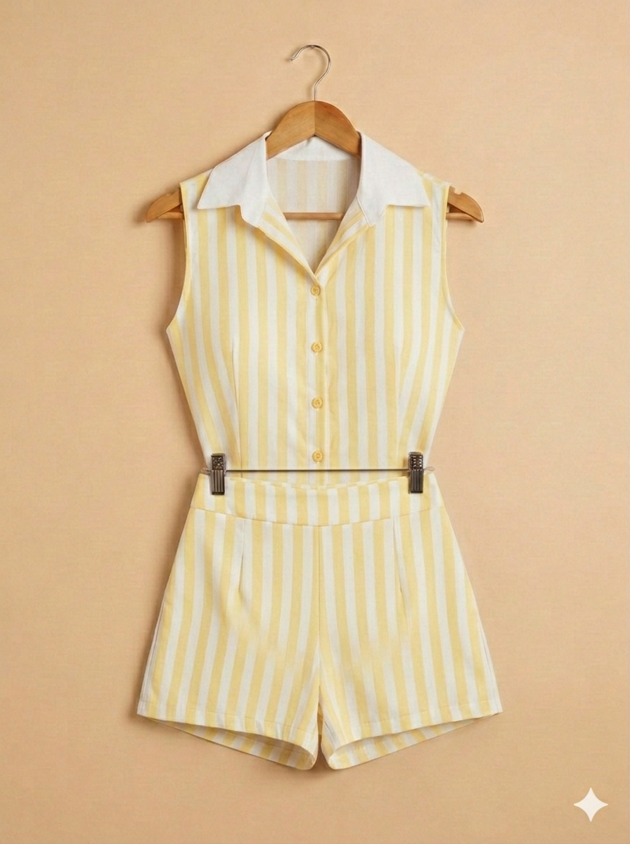 Conjunto tipo Z a r a de chalequito y short