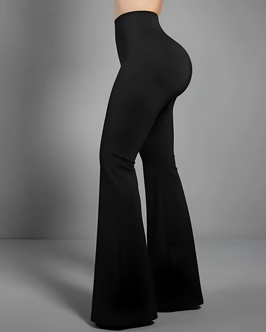 Leggins control cintura corte  acampanado con levanta pompa