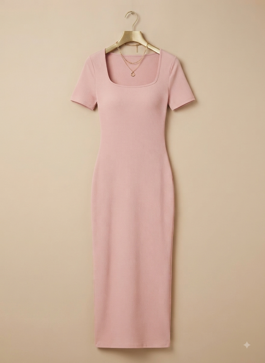 Vestido cuello cuadro en variedad de tonos, mexivestido básico en tendencia