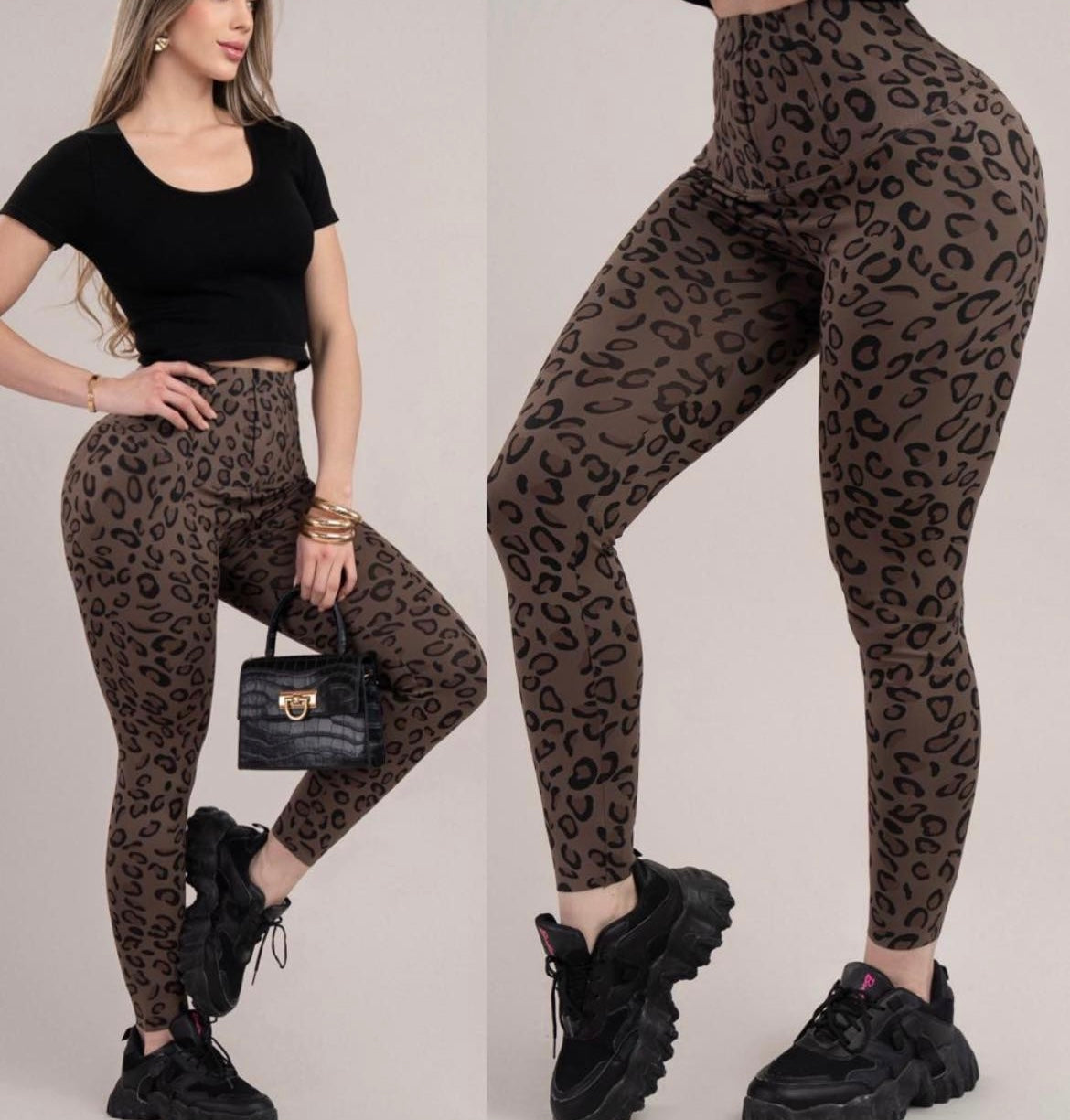 Leggins animal print entubado con faja y push up | Inspo-Tipo Sol