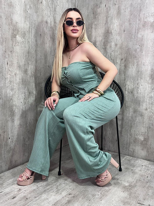 Conjunto Pantalón Straple Boton