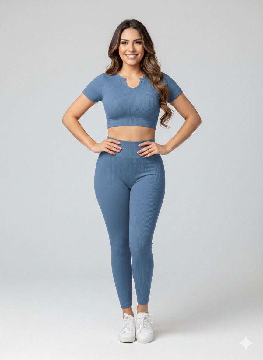 Set de lycra santoni de blusa y leggins