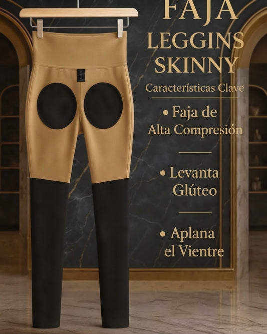 Pantalón-Leggins inspo sol con faja incluida / Botón y broches con tecnología china