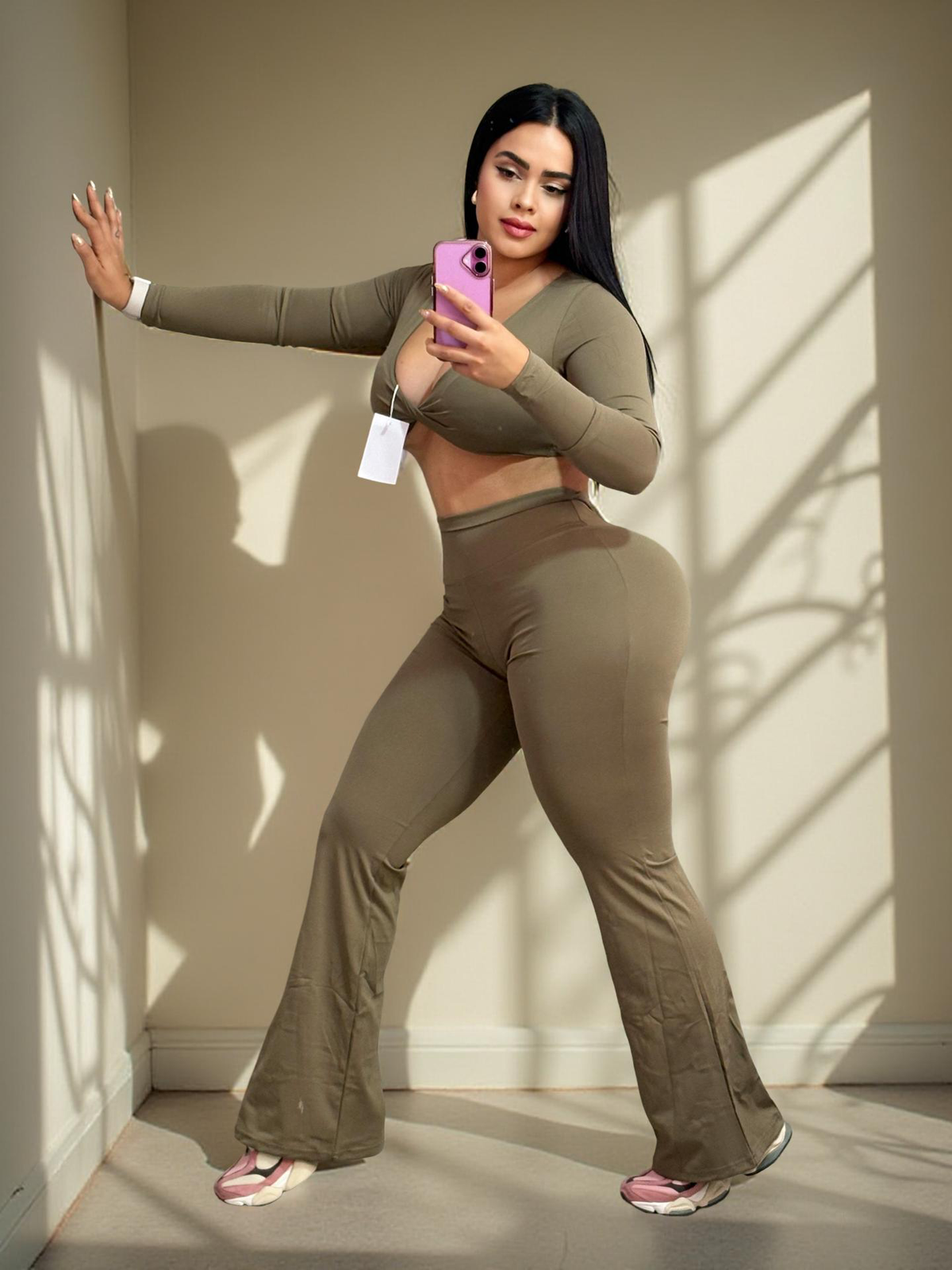 Set de blusa y leggins acampanado