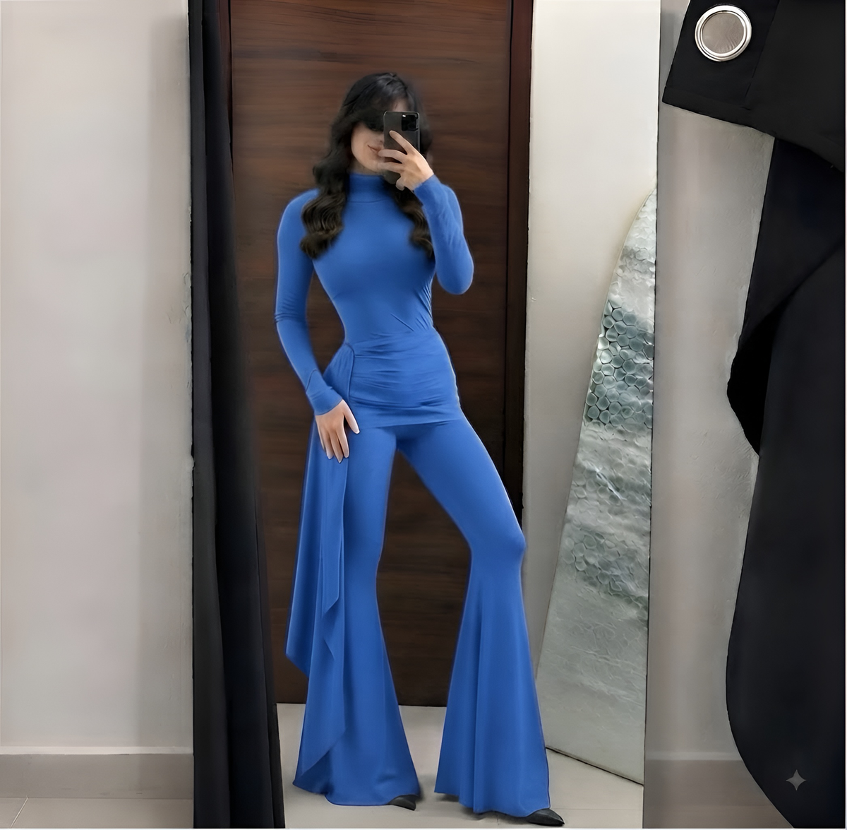 Conjunto Odette Tendencia manga larga PUSH UP FLARE 2 piezas