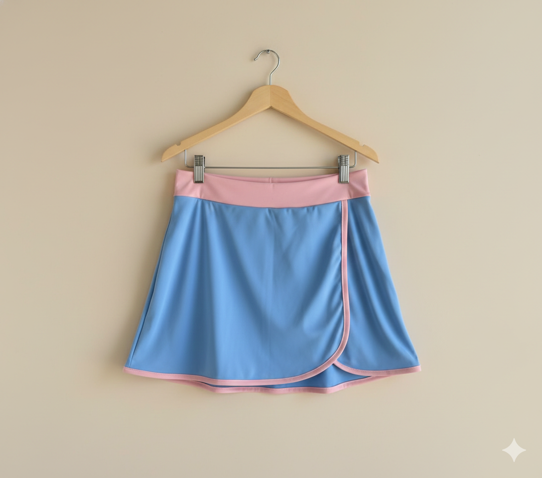 Short falda deportivo combinado en lycra deportiva