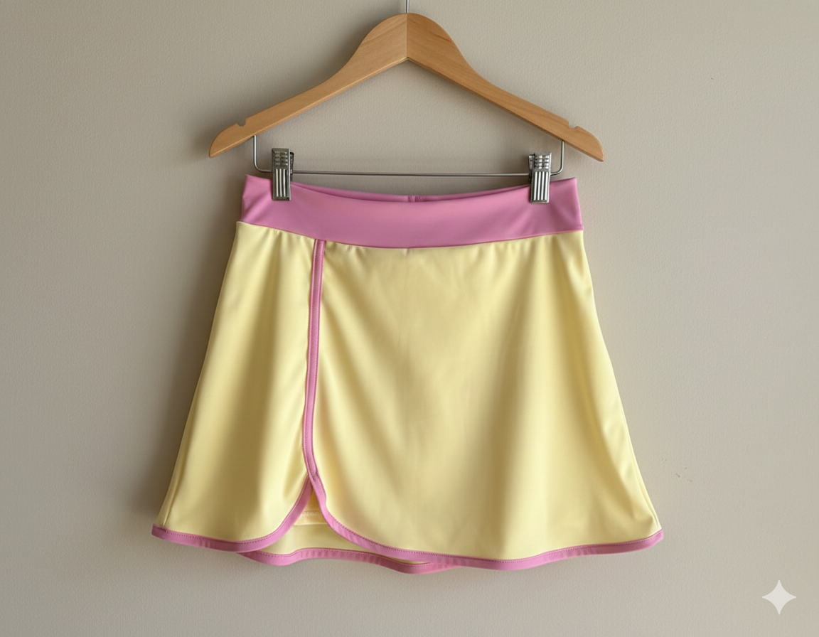 Short falda deportivo combinado en lycra deportiva