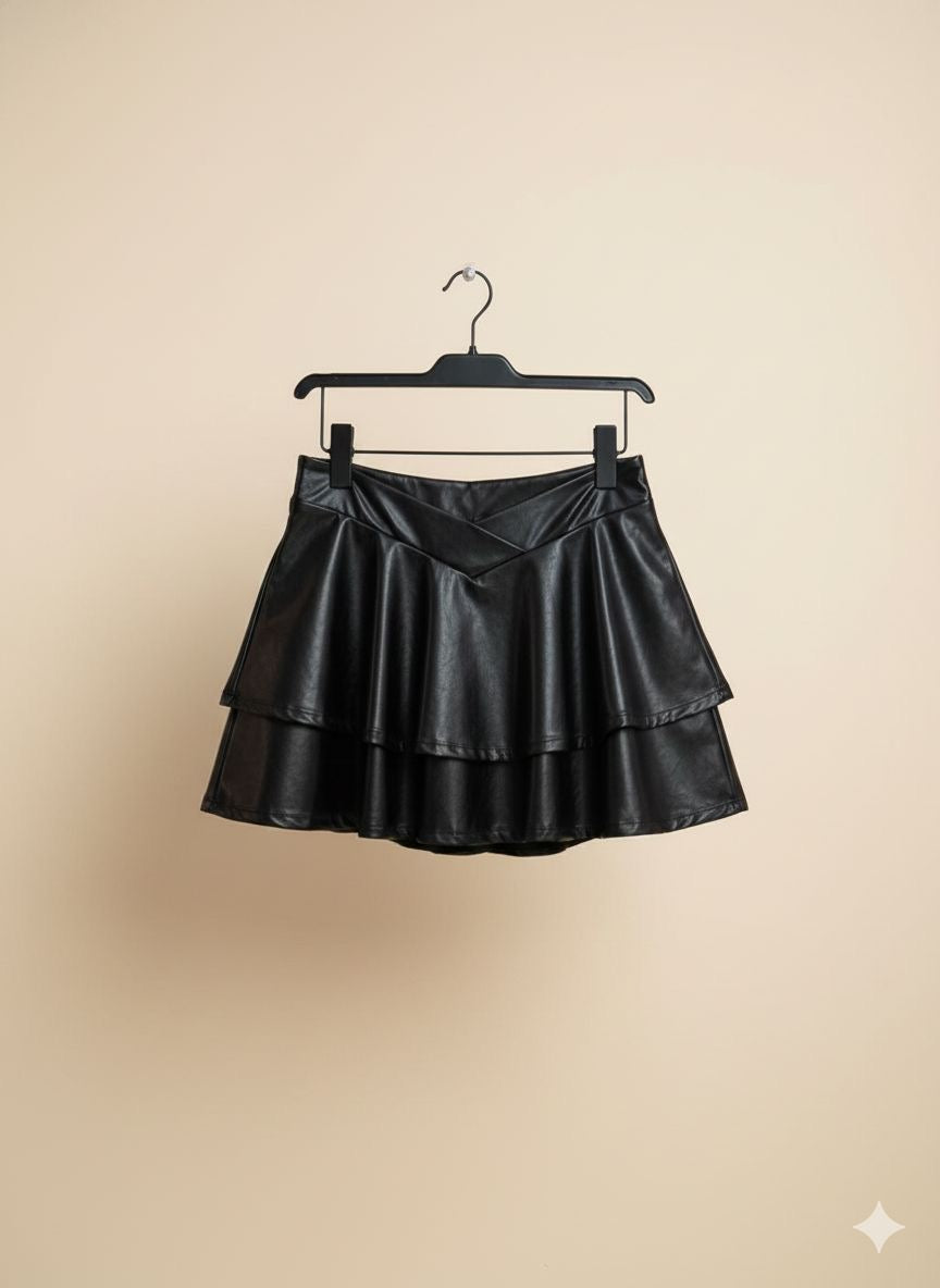 Short falda brillosa satinada