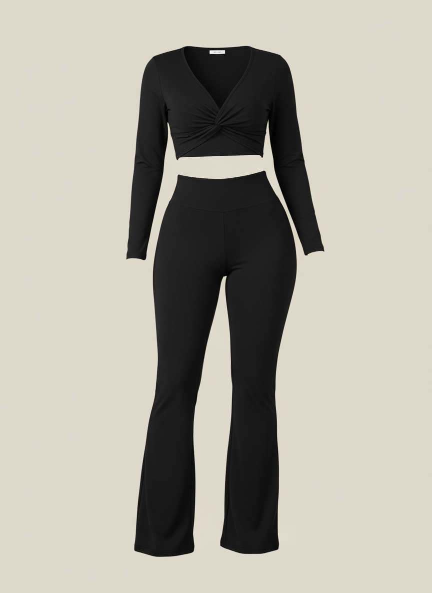 Set de blusa y leggins acampanado