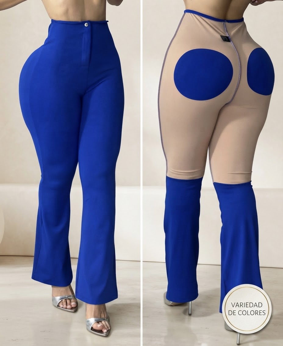 Pantalon-Leggins con levanta glúteo y botón mejorada | Tecnología incluida para mejorar figura