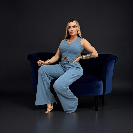 Conjunto Chaleco Botón