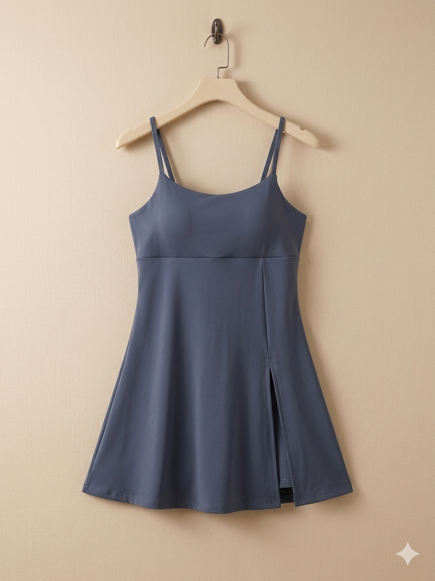 Vestido sport con short y detalle