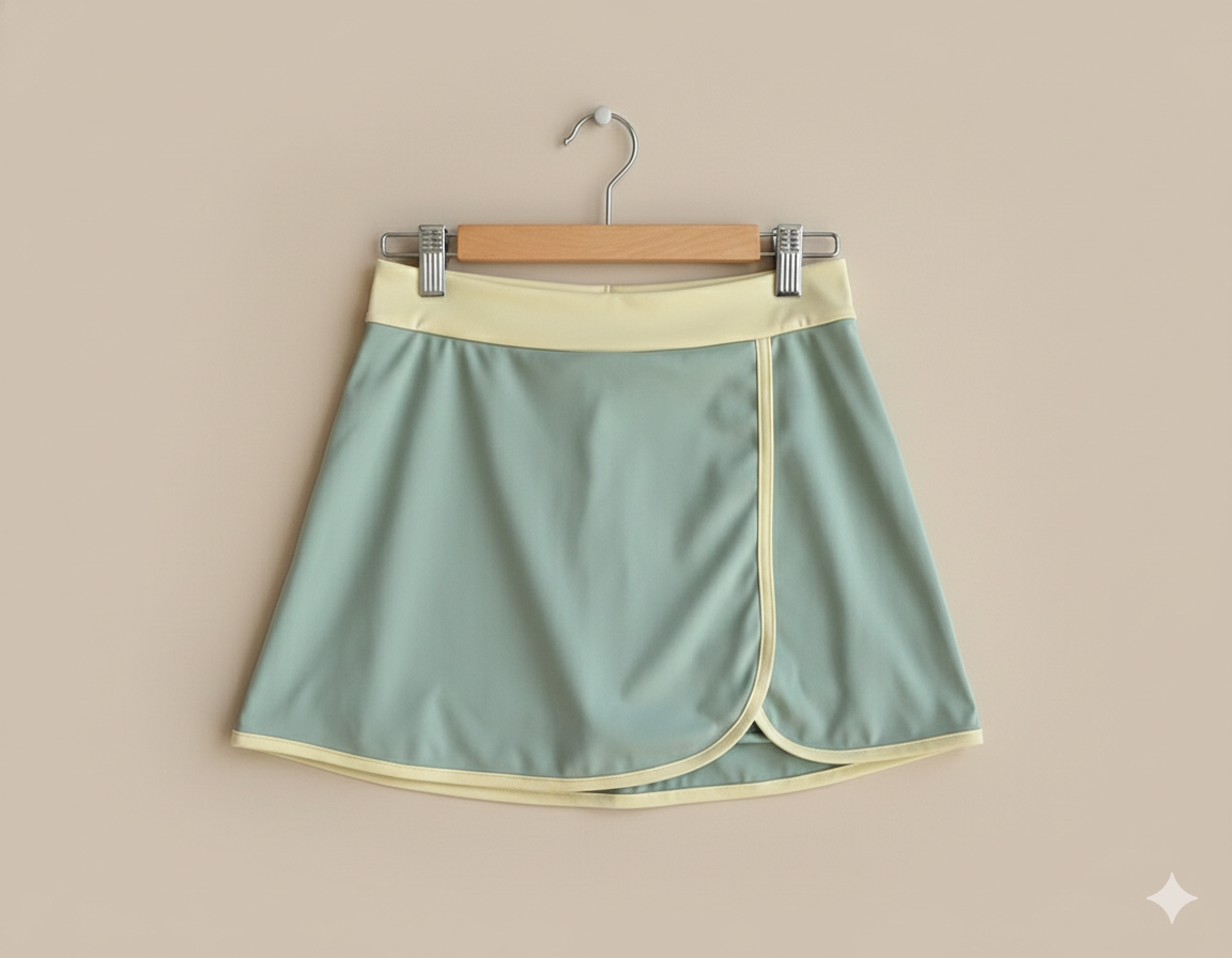 Short falda deportivo combinado en lycra deportiva