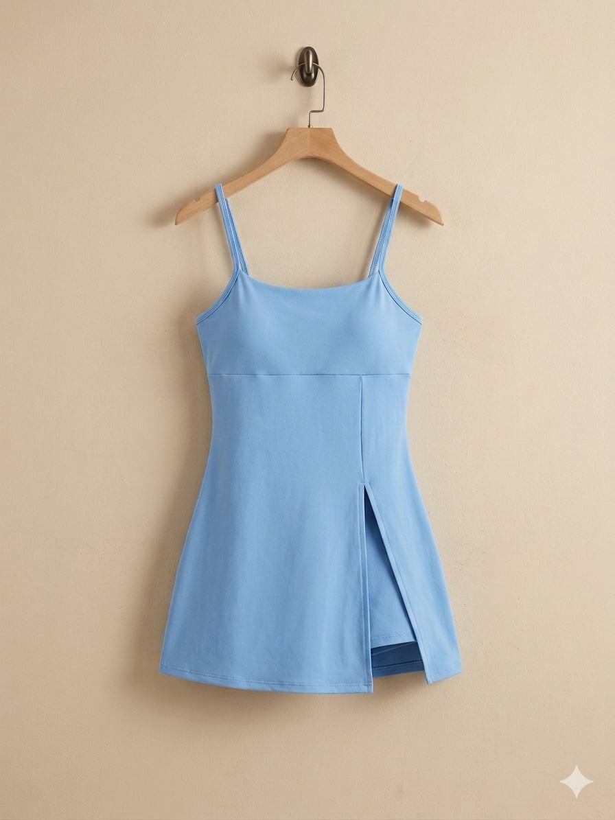 Vestido sport con short y detalle