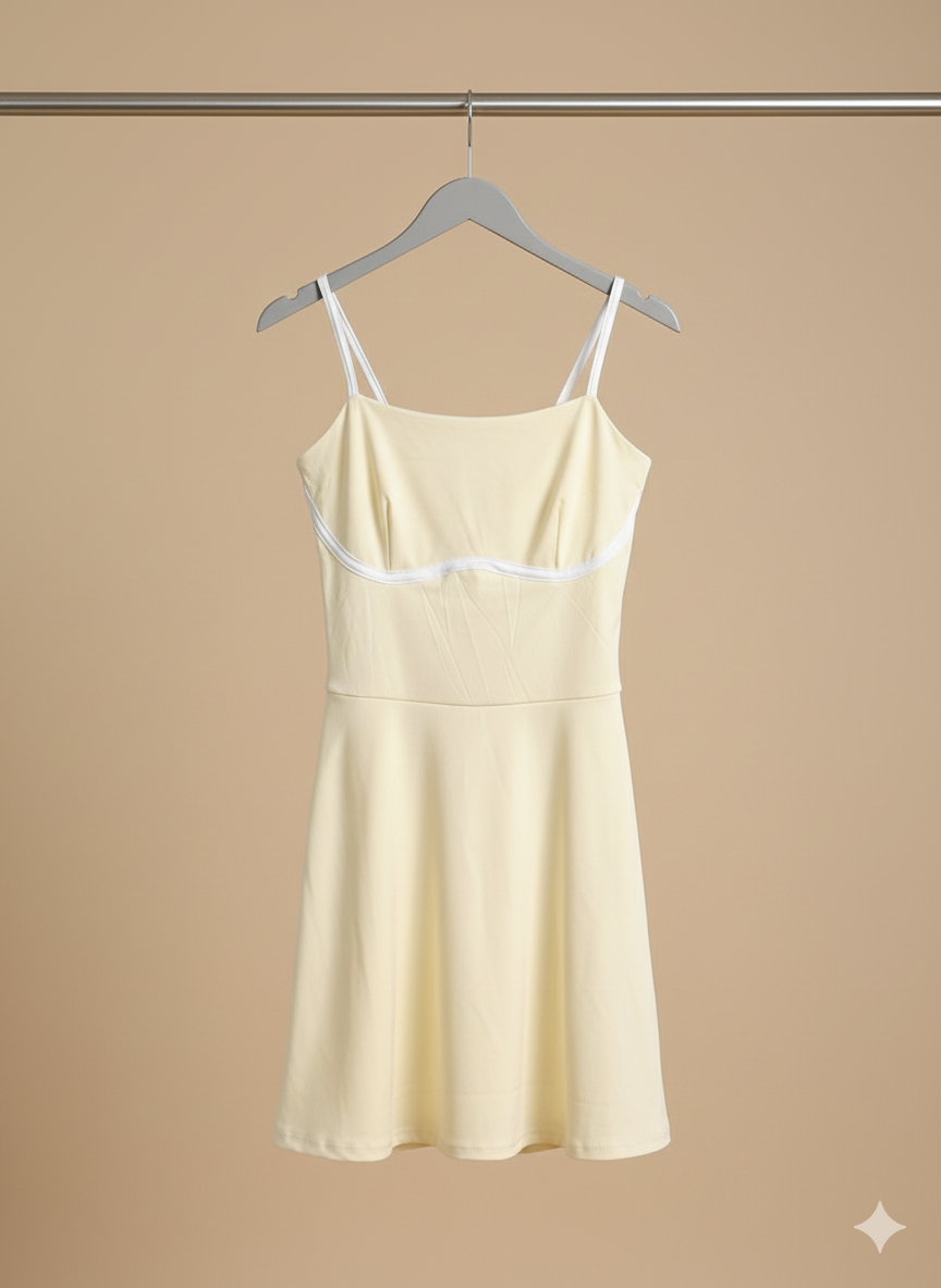 Vestido deportivo combinado con short y forro.