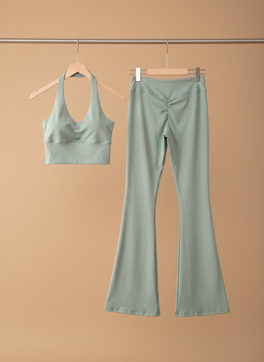 Set de top y leggins con Push Up acampanado