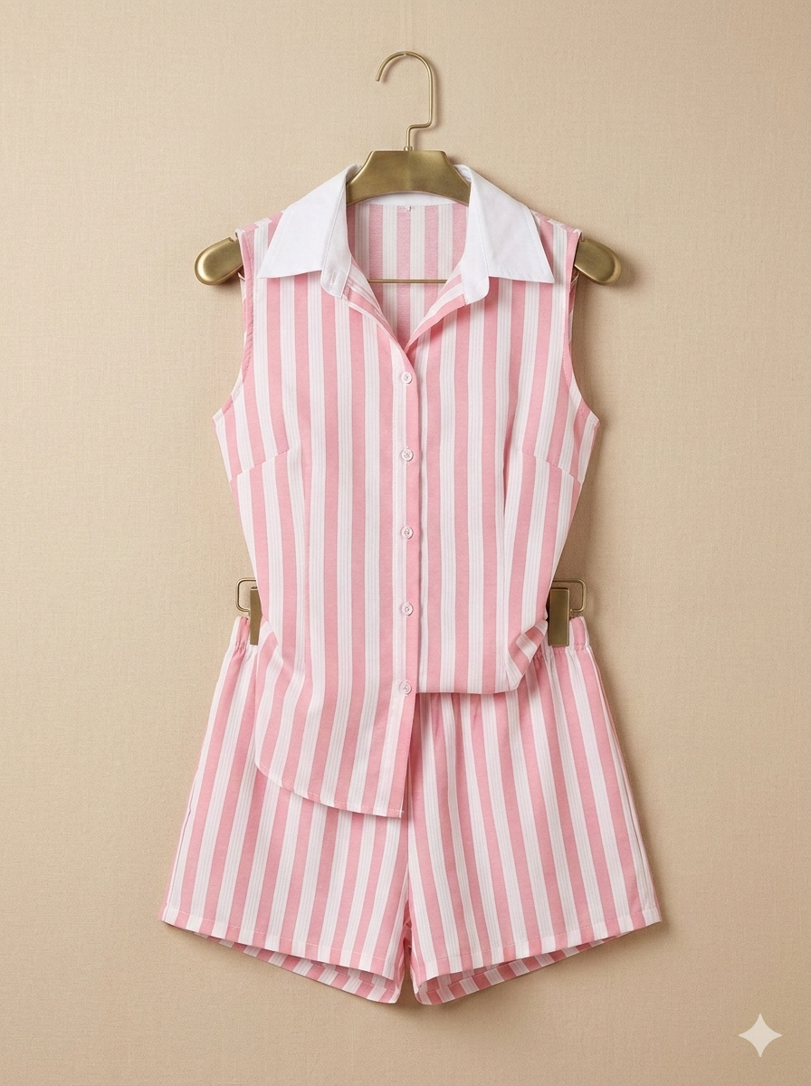 Conjunto tipo Z a r a de chalequito y short