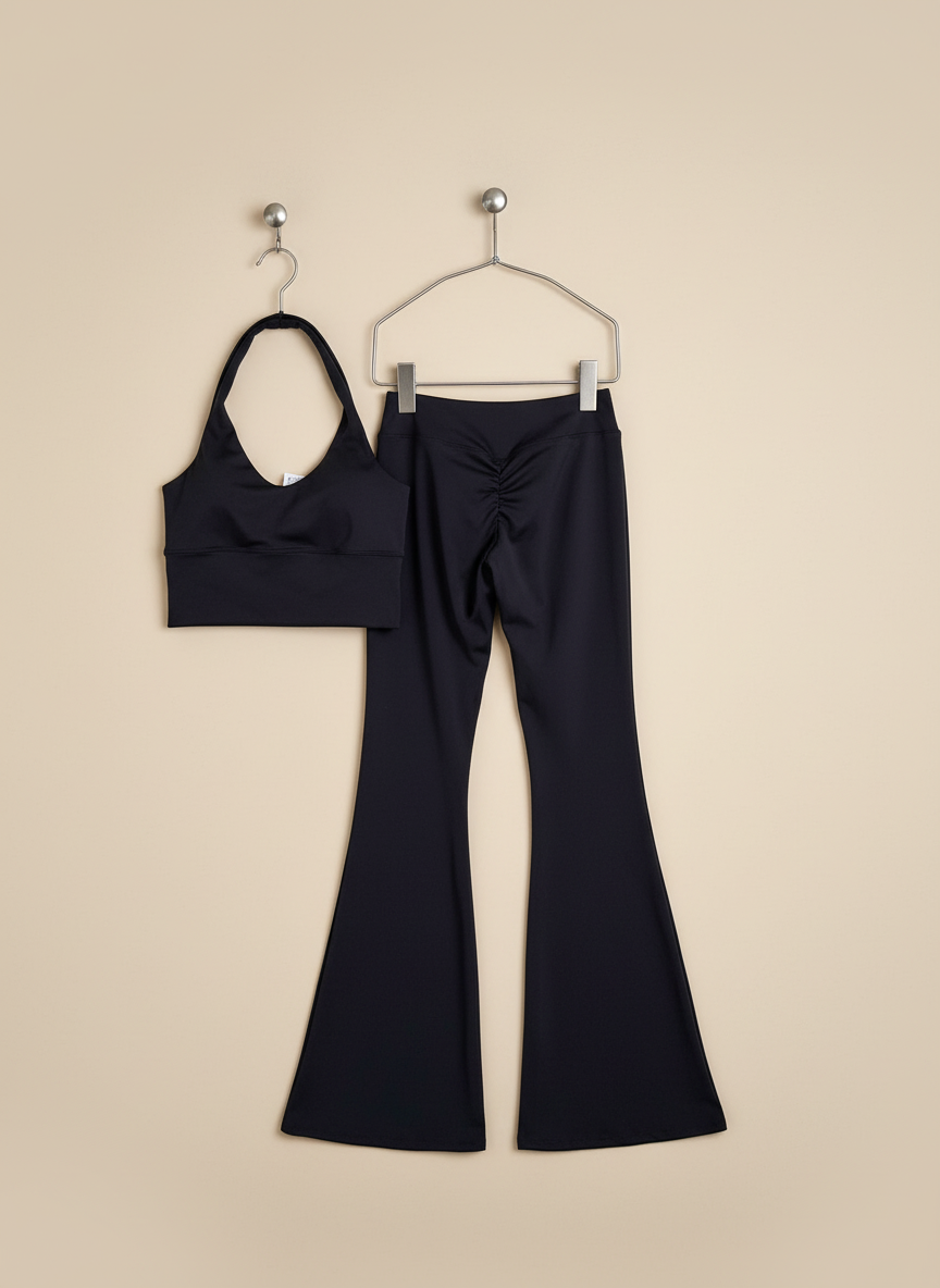 Set de top y leggins con Push Up acampanado