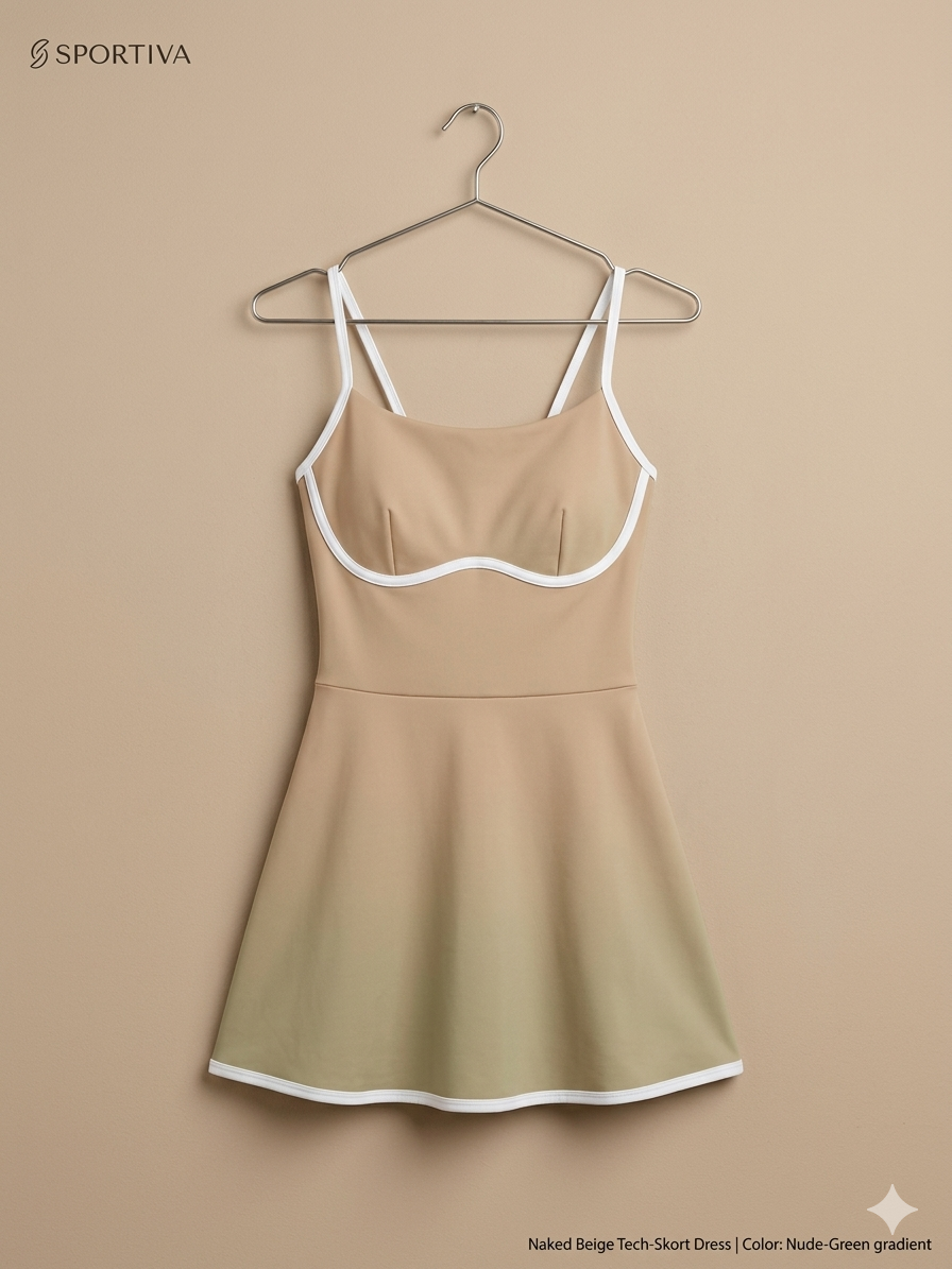 Vestido deportivo combinado con short y forro.