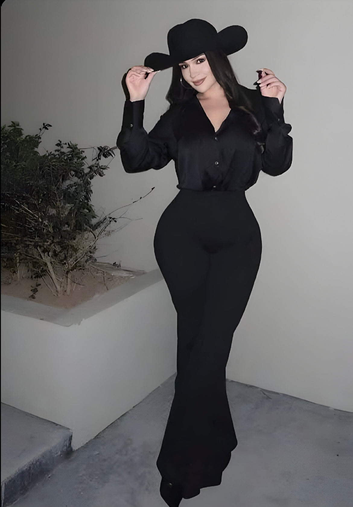 Leggins inspo-tipo sol campana negro de LYCRA
