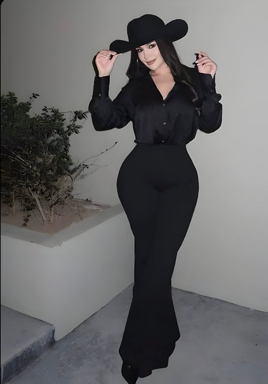 Leggins inspo-tipo sol campana negro de LYCRA