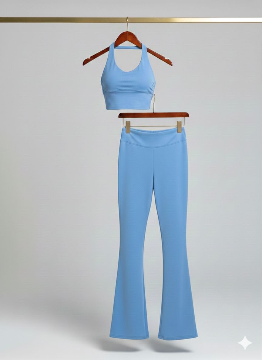 Set de top y leggins con Push Up acampanado