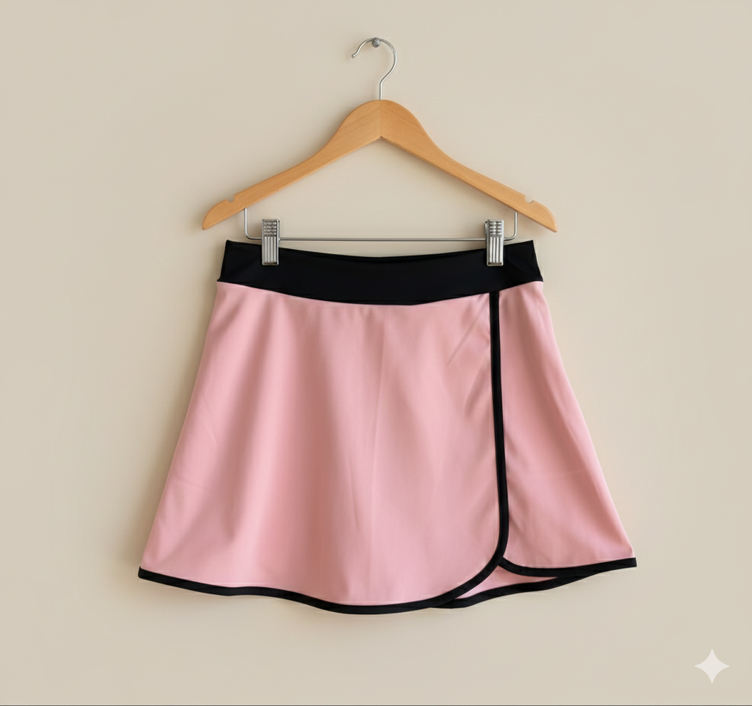 Short falda deportivo combinado en lycra deportiva