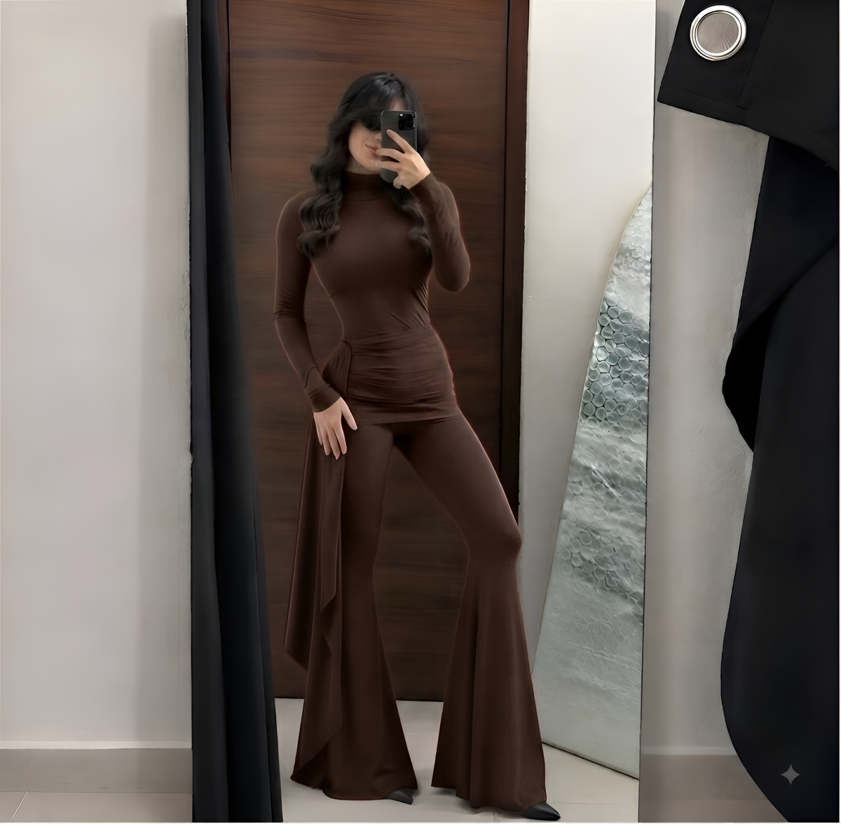 Conjunto Odette Tendencia manga larga PUSH UP FLARE 2 piezas