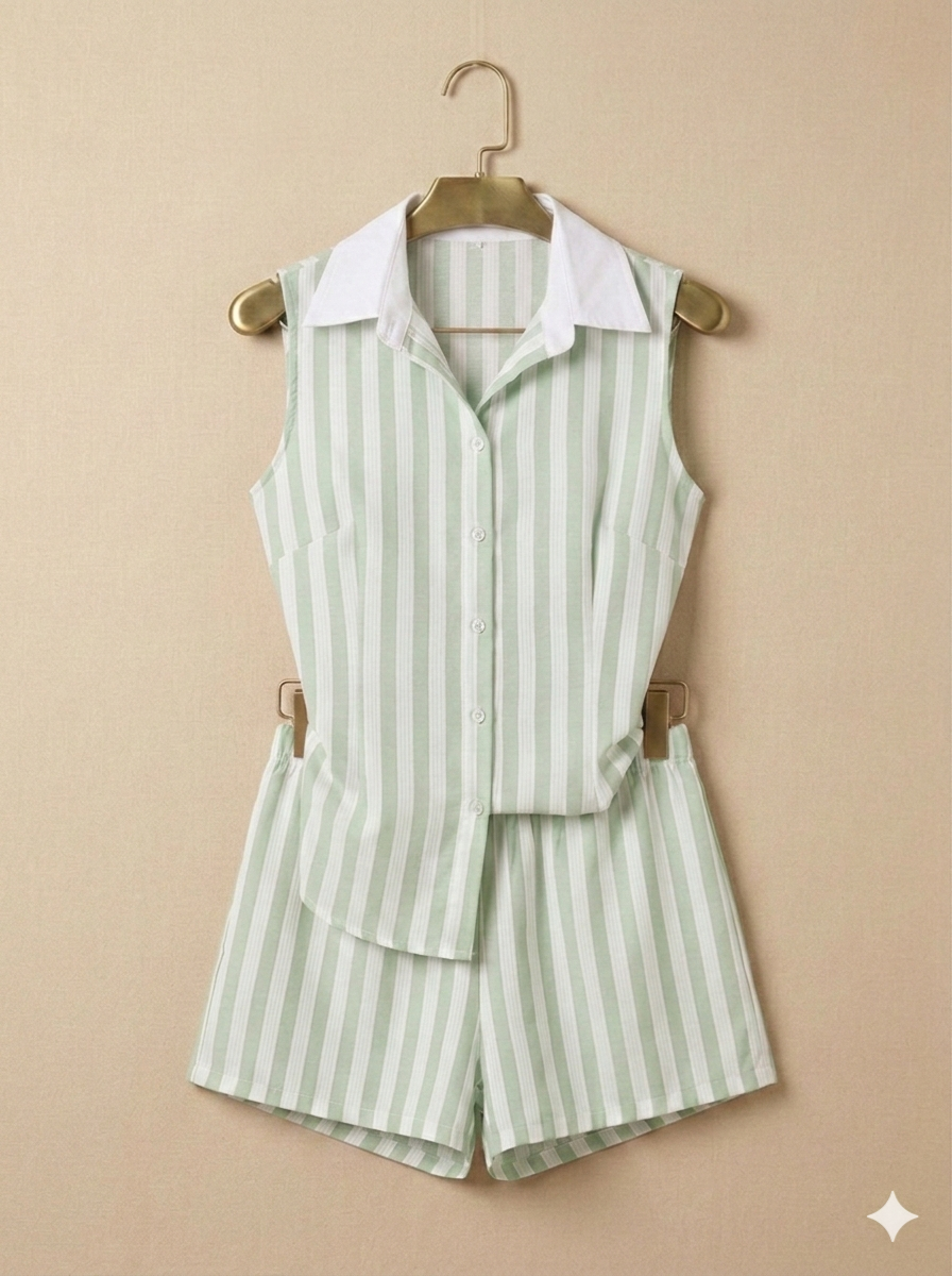 Conjunto tipo Z a r a de chalequito y short