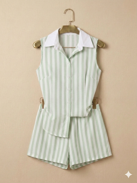 Conjunto tipo Z a r a de chalequito y short