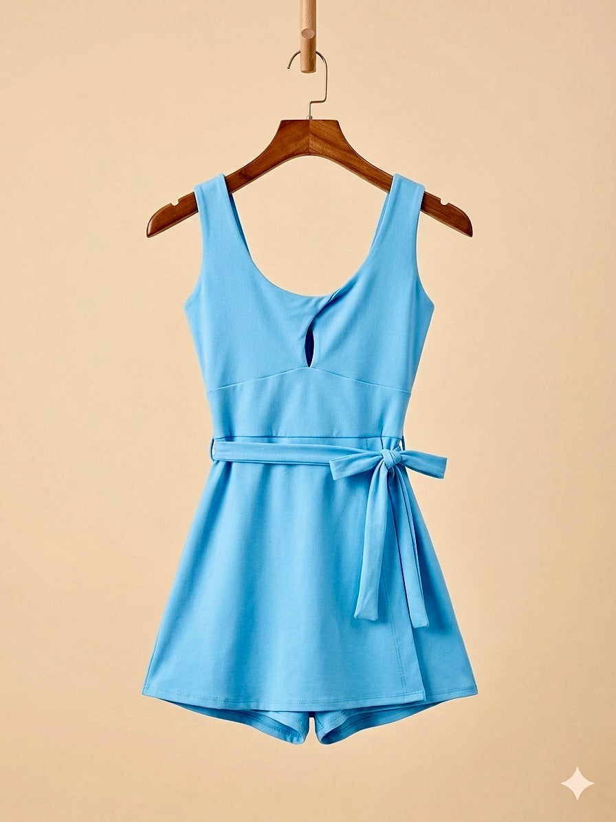 Vestido-Enterizo SPORT con faldón y cruzado de resaque