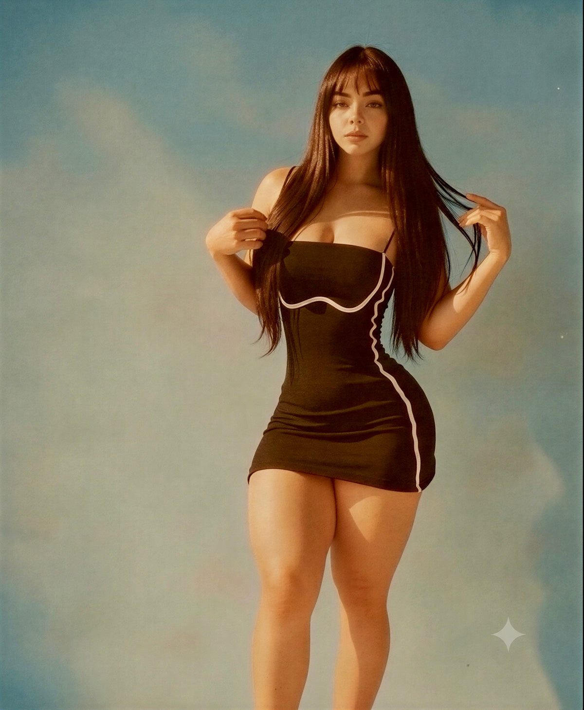 Vestido deportivo combinado con short y forro.