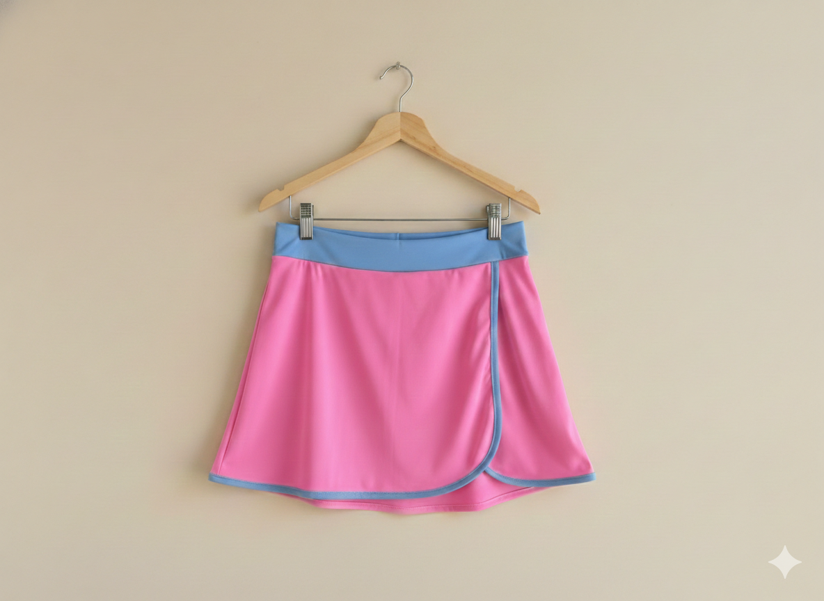 Short falda deportivo combinado en lycra deportiva