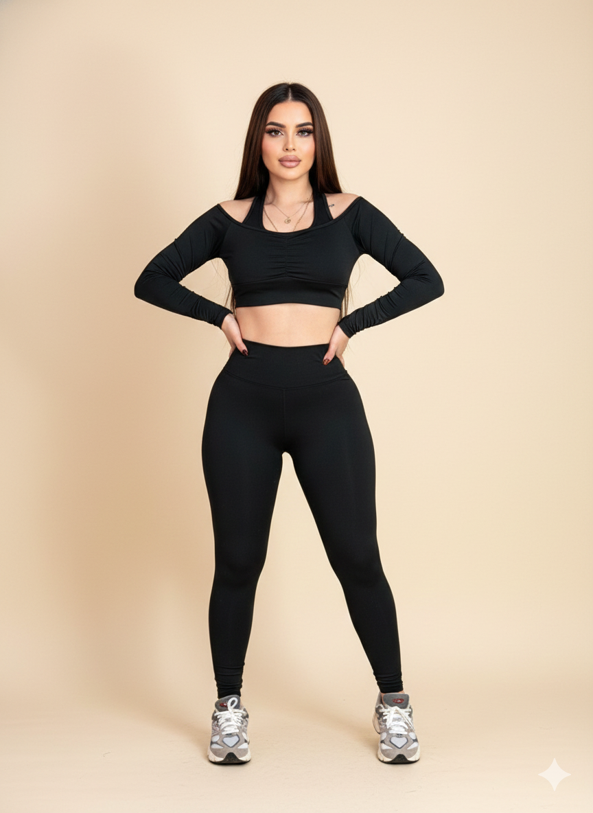 Set importado de blusa con leggins deportivos