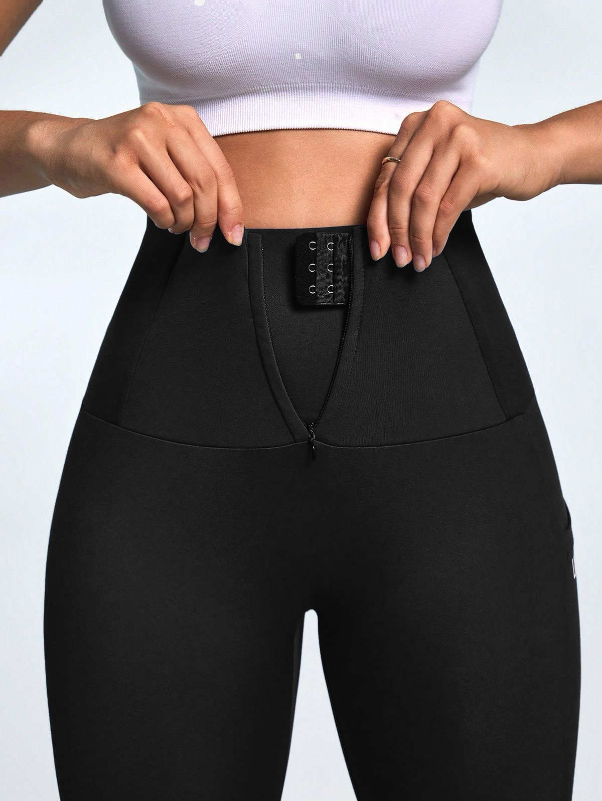 Leggins entubado  tipo SOL con faja acanalado.