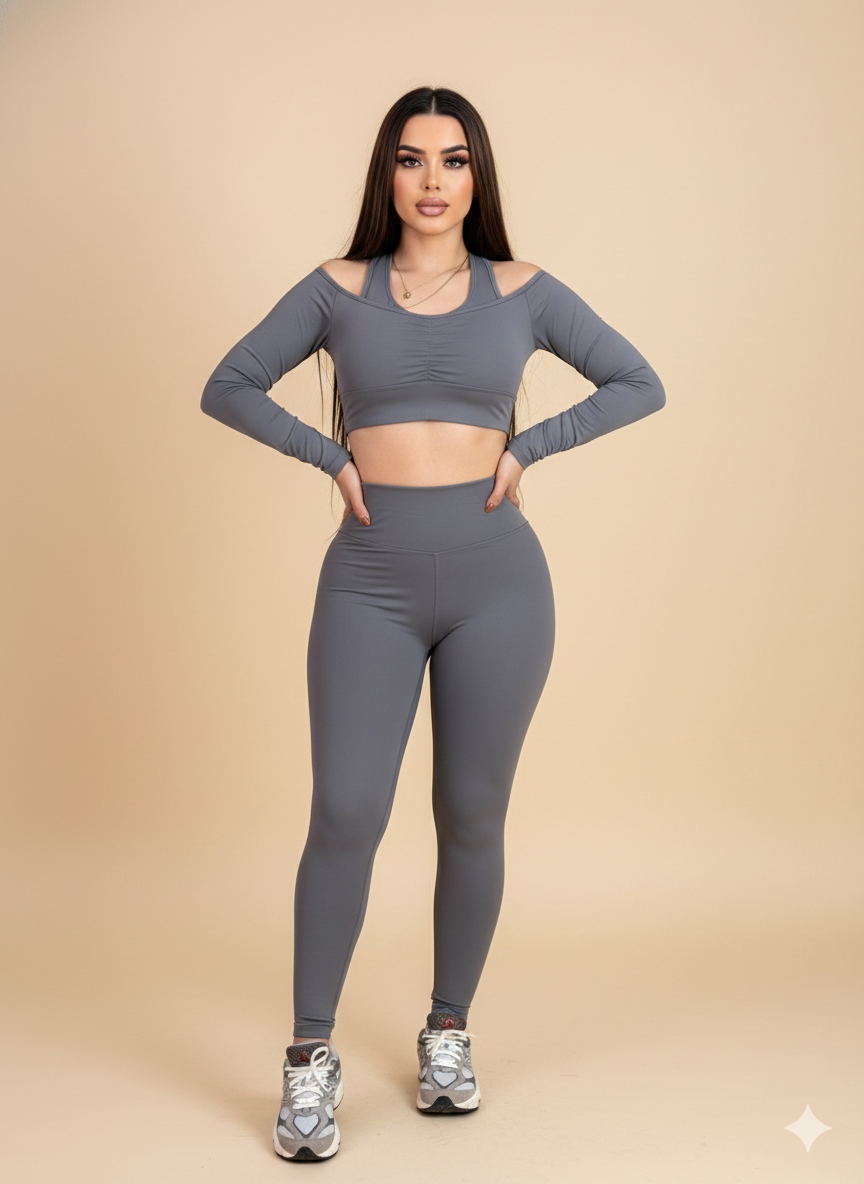 Set importado de blusa con leggins deportivos