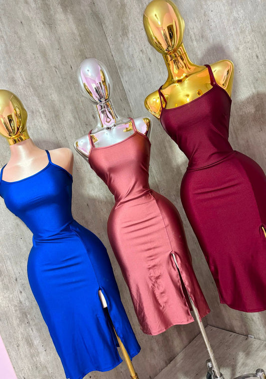 Vestido Satin Amarre