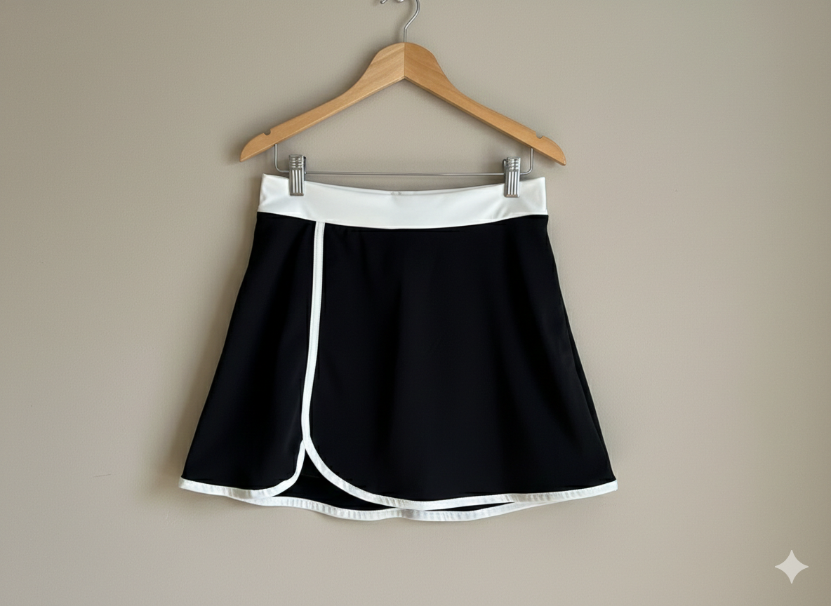Short falda deportivo combinado en lycra deportiva